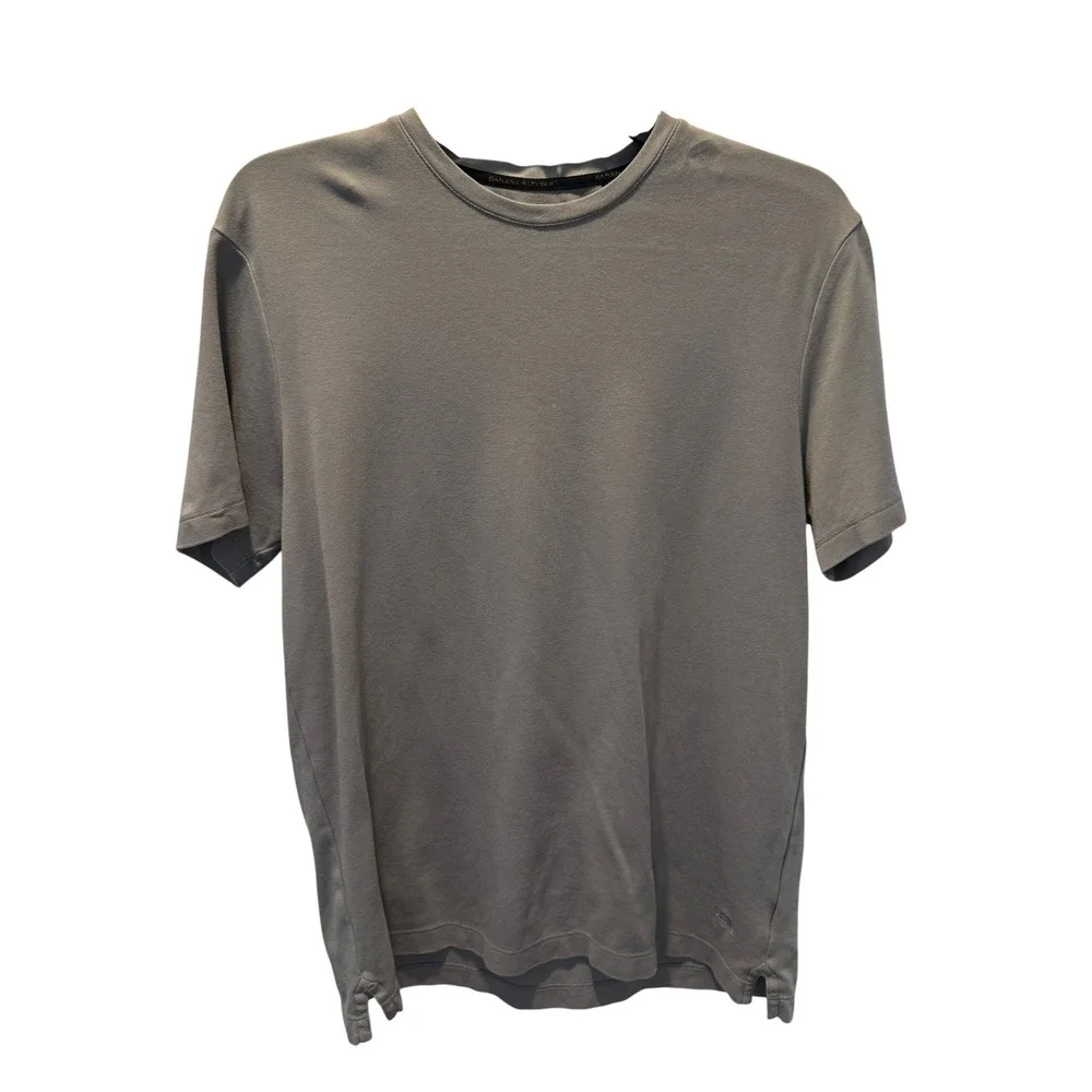 Banana Republic Luxe Touch Tee Mens Small Olive Green 100% Cotton Crewneck Shirt